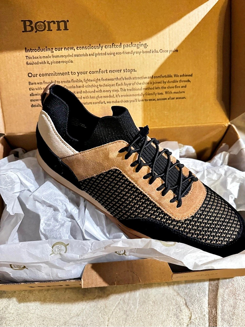 NEW Børn Aire Knit Sneakers – Women's 8.5 M – Black Knit Combo – New In Box